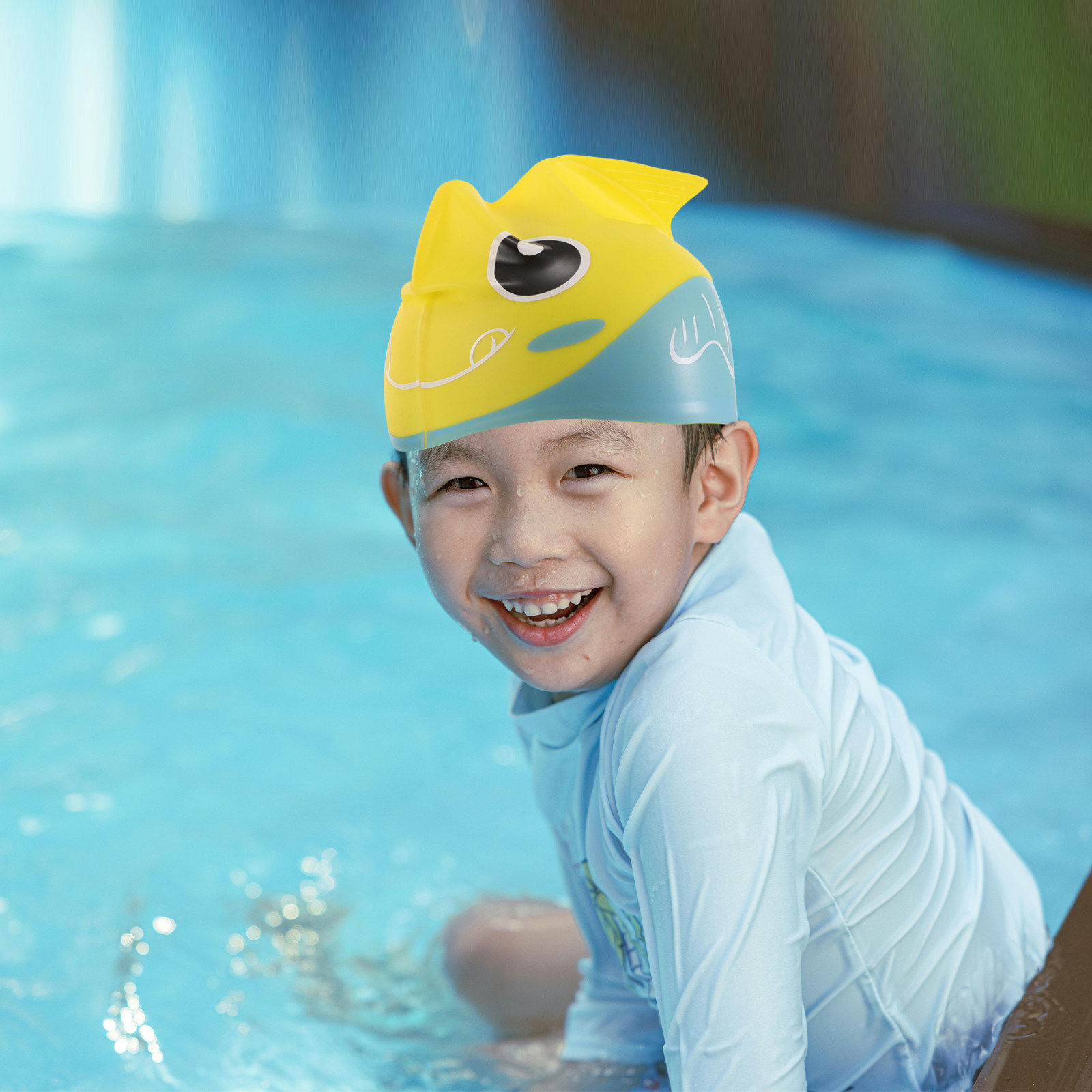 Kids Cartoon Printed Swim Cap  - Swim Hat Silicone review and price