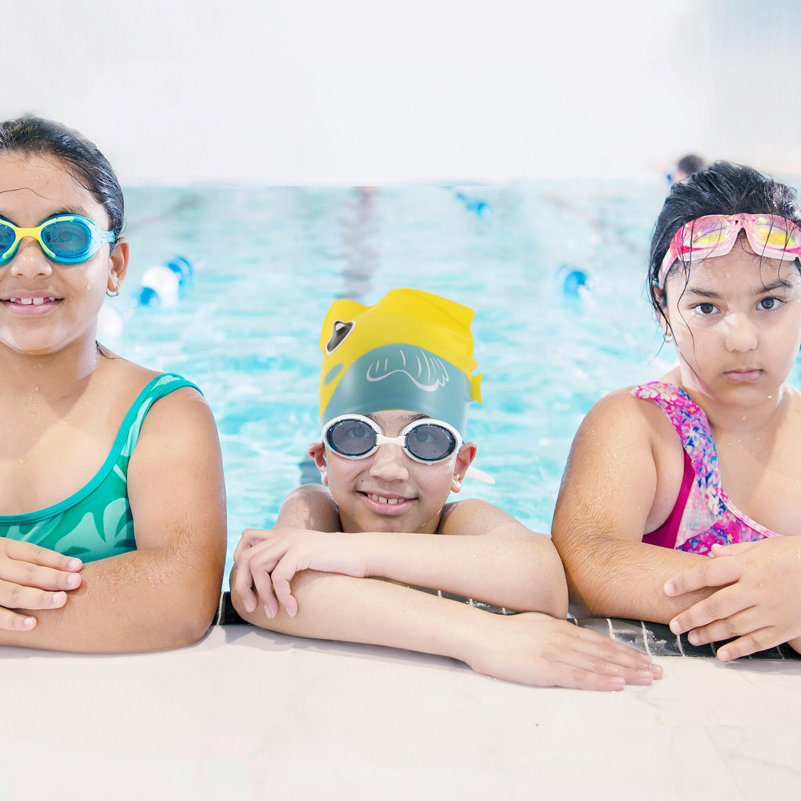 Kids Cartoon Printed Swim Cap  - Swim Hat Silicone review and price